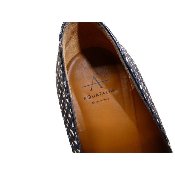 Aquatalia RARE Blue Polka Dot Textured Pasha‎ Pump Heels Size 7.5 Made in Italy - Picture 6 of 11